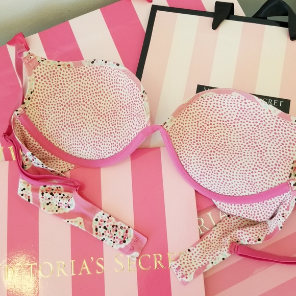 Victoria's Secret Vintage Sexy Little Things Heart Candy Gumball Push-up Bra 34C - Picture 9 of 10